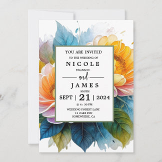 Convite Rico Watercolor Floral