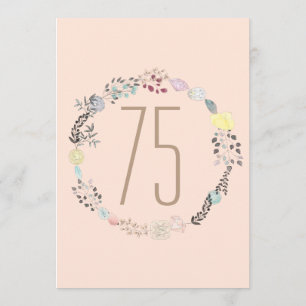 Convite Ricos Flores e Diamantes 75.o Aniversário