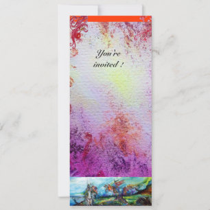 Convite RIDERS IN STORM Medieval Knights Horseback Puro