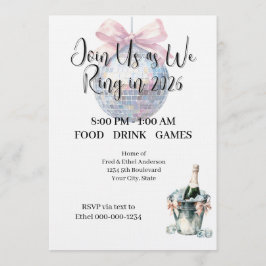 Convite Ring in 2026 New Year's Eve Watercolor Party