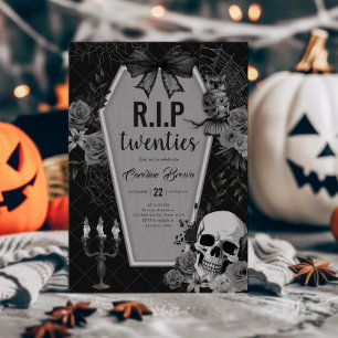 Convite RIP 2000 Gótica Coquette Halloween Aniversário