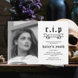 Convite RIP 20 e 20 anos Foto engraçada aniversário de 30