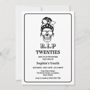 Convite RIP 20s Morte ao meu aniversário de 30 anos da Juv