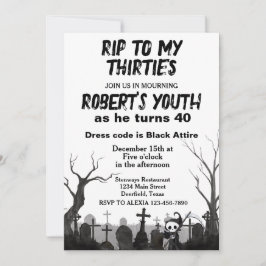 Convite RIP para os meus 30 ou qualquer Festa de aniversár