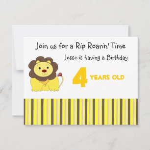 Convite Rip Roarin' Aniversário