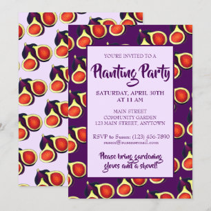 Convite Ripe Fig Tree Fig Fruta Fden Party