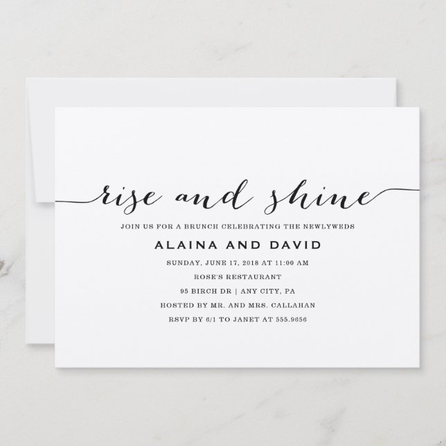 Convite Rise and Shine Brunch - Kraft (Frente)