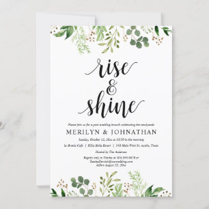 Convite Rise and Shine, Posto Greenery Brunch