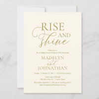 Rise e Shine, casamento Poste Celebração de Brunch