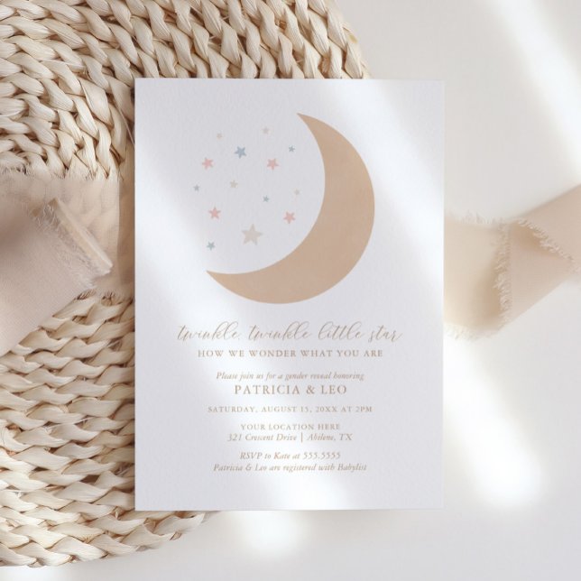 Convite Ritmo Brilhante Pequeno Sexo da Lua das Estrelas (Criador carregado)