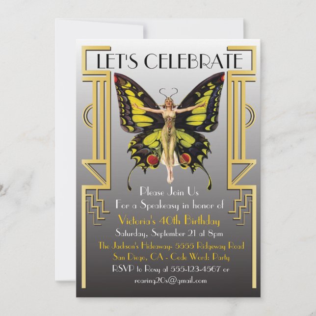Convite Roaring 20's (Frente)