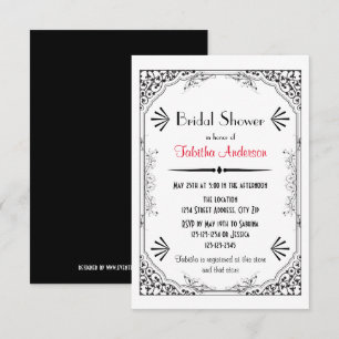 Convite Roaring 20s - Chá de panela 3x5