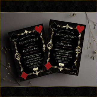 Convite Roaring 20s Dourado Excelente Negro Gatsby Bachelo