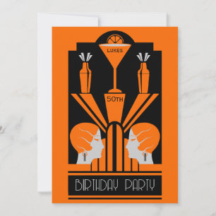 Convite Roaring Twties Art Deco Birthday