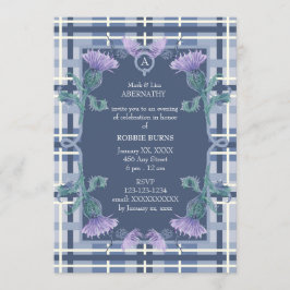 Convite Robbie Burns Tartan e Thistle