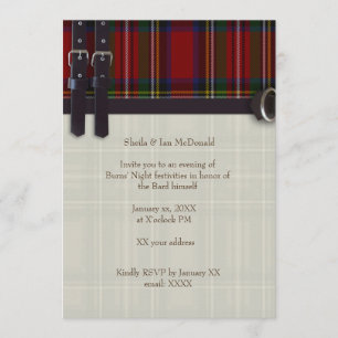 Convite Robbie Burns Tradicional