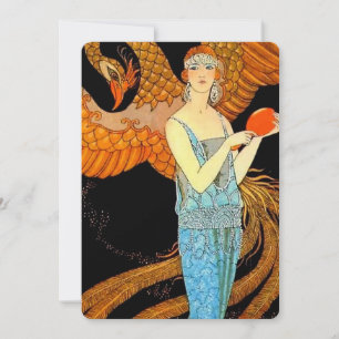 Convite “Robe de Soir” Art Déco por George Barbier