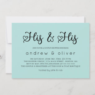 Convite Robin Egg Azul Minimiza O Chá Dele E Do Seu Casal