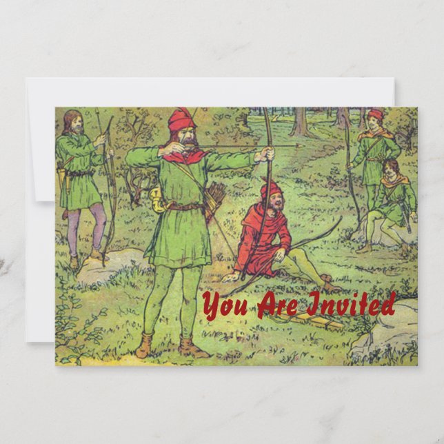 Convite Robin Hood Na Floresta (Frente)
