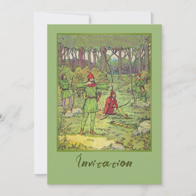Convite Robin Hood na Floresta  (Frente)