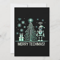 Robô AI com Árvore de Natal Tech - Techmas de Feli
