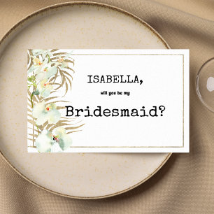 Convite Rochid Bridesmaid, máquina de escrever Vintage, de