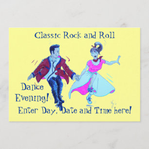 Convite Rock and Roll Dancing clássico
