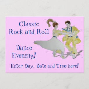 Convite Rock and Roll Dancing clássico