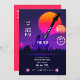 Convite Rock and Roll Wedding