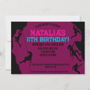 Convite Rock Escalbing Gym Birthday