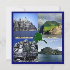 Convite Rock Landscapes da Colagem do Alasca