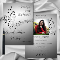 Rock Music Black & White Photo Festa de formatura