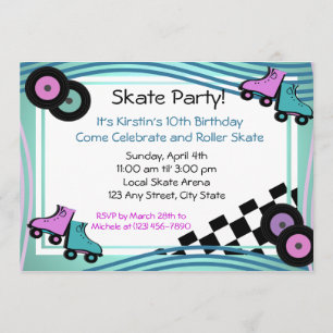 Convite Rock N' Roller Skate