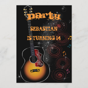 Convite Rock Star - Einladungskarten