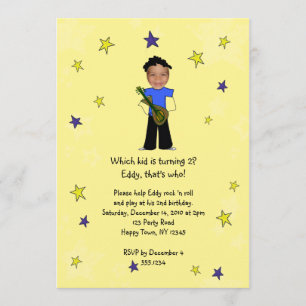 Convite Rock Star Photo Imponha BOY