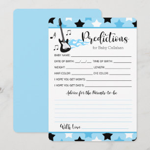 Convite Rock Star Rock a Bye Previsões para conselhos de 