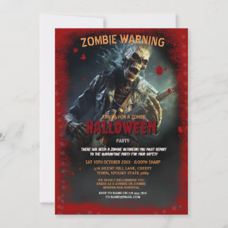 Convite Rock Zombie Festa de Halloween