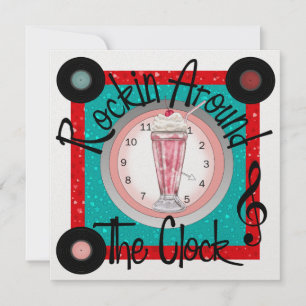 Convite Rockin' em torno da festa do relógio - SRF