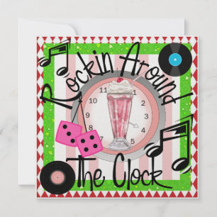 Convite Rockin' em torno da festa do relógio - SRF