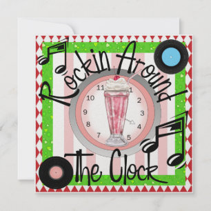 Convite Rockin' em torno da festa do relógio - SRF