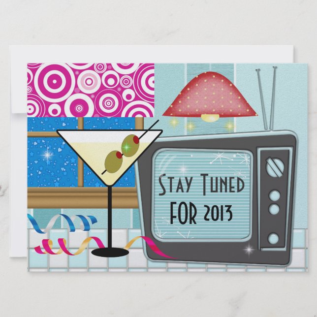 Convite Rockin Retro de Ano Novo - SRF (Frente)