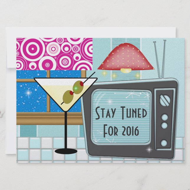 Convite Rockin Retro de Ano Novo - SRF (Frente)