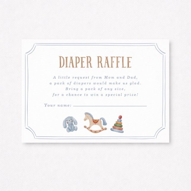 Convite Rocking Horse Diaper Raffle (Criador carregado)