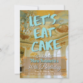 Convite Rococo Festa de aniversário estética Marie Antoine