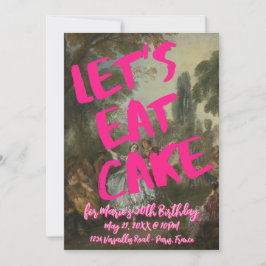 Convite Rococo - Festa de aniversário Marie Antionette - C