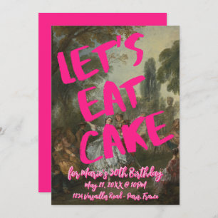 Convite Rococo - Festa de aniversário Marie Antionette - C