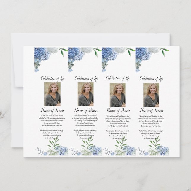 Convite Rodas Rosa Borboletas Marcadores Funerais (Frente)