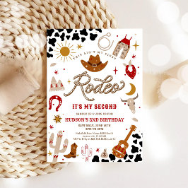 Convite Rodeo Cowboy 2nd Birthday Invitation