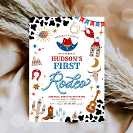 Convite Rodeo First Birthday Invitation
