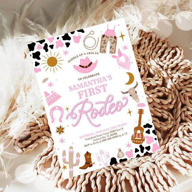 Convite Rodeo First Birthday Invitation (Criador carregado)